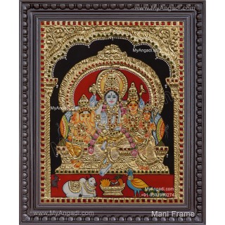 Shiva Family Tanjore Painting