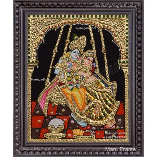 Swing Radha Krishna Tanjore Painting