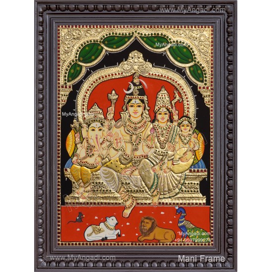 Shiva Family Tanjore Painting