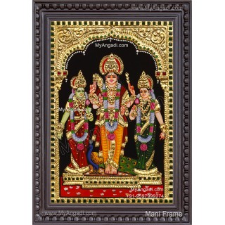 Murugan Valli Deivanai Tanjore Painting