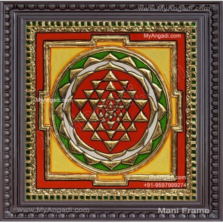 Sri Chakram Tanjore Painting