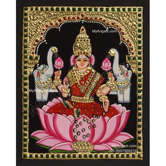 Gaja Lakshmi Tanjore Painting