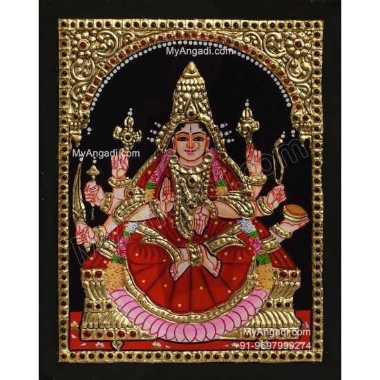 Veera Lakshmi Tanjore Painting