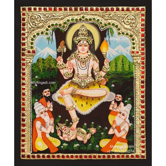 Dakshinamoorthi Tanjore Painting Dakshinamoorthi Tanjore Painting