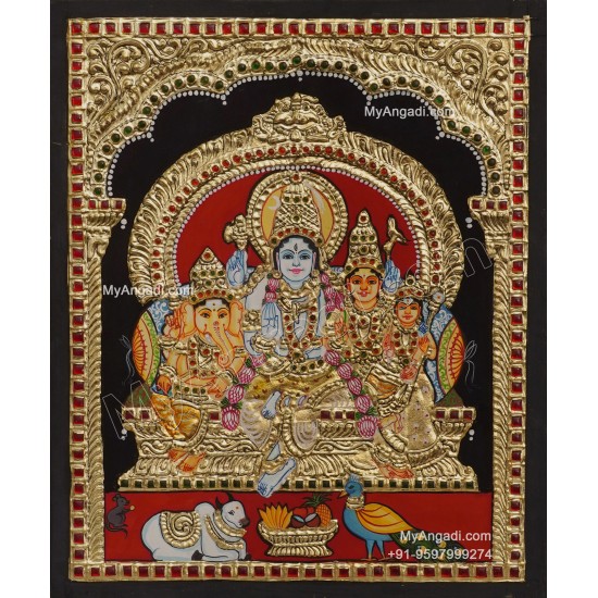 Shiva Family Tanjore Painting