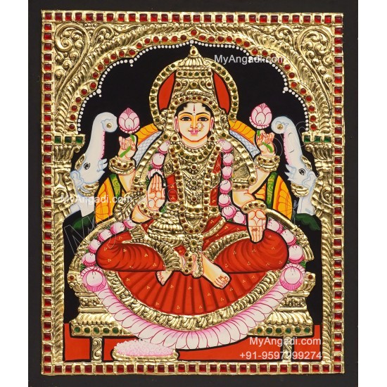 Gaja Lakshmi Tanjore Painting