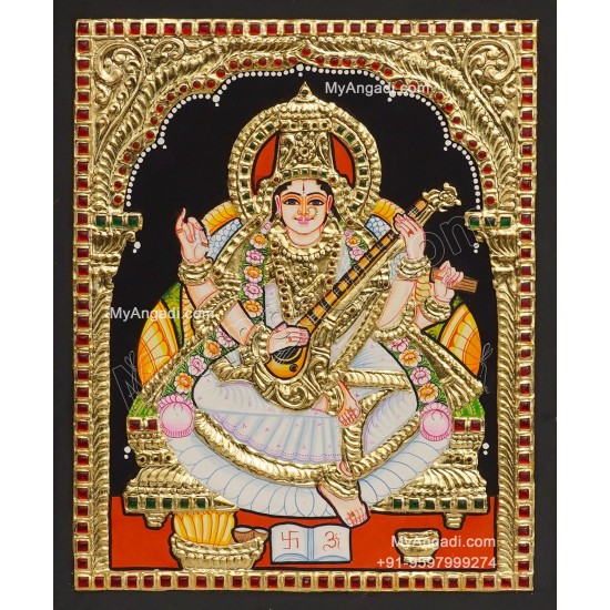 Saraswathi Tanjore Painting