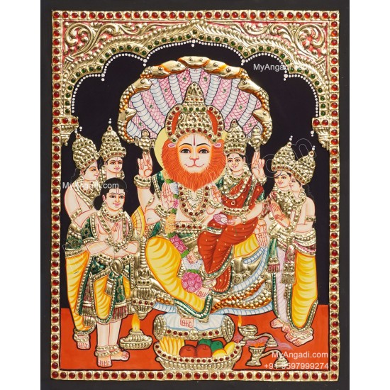 Lakshmi Narasimhar Tanjore Painting Lakshmi Narasimhar Tanjore Painting
