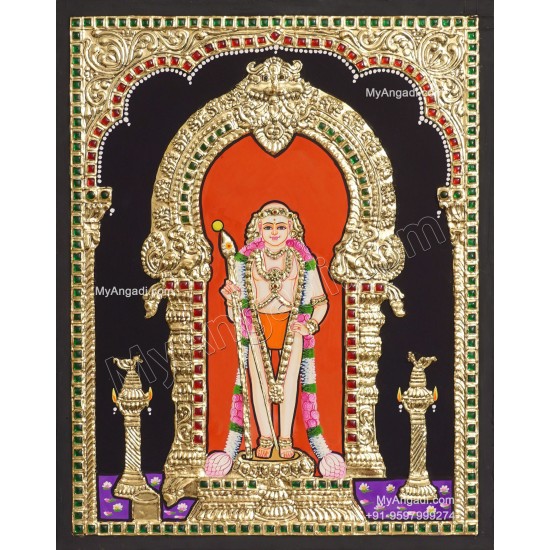 Aandi Murugan Tanjore Painting Aandi Murugan Tanjore Painting
