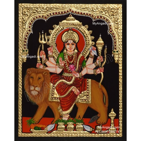 Durga Devi Tanjore Painting