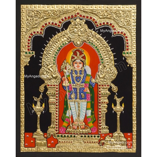 Raja Alangara Murugan Tanjore Painting