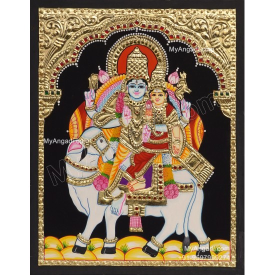 Pradhosam Sivan Parvathi Tanjore Painting