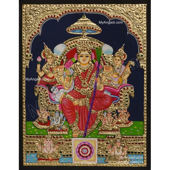 Raja Rajeshwari Tanjore Painting