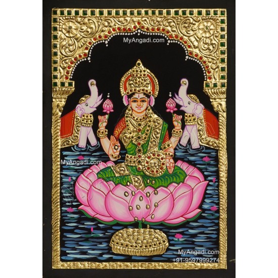 Gaja Lakshmi Tanjore Painting