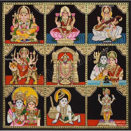 9 Panel Tanjore Painting