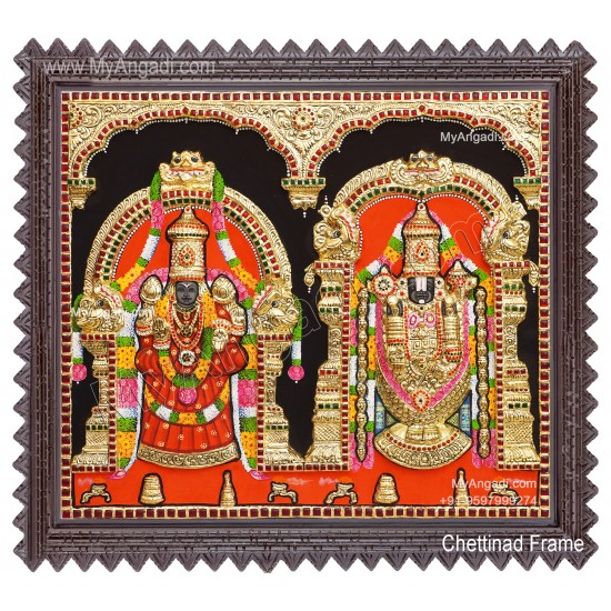 3D Balaji Thayar Tanjore Painting 3D Balaji Thayar Tanjore Painting