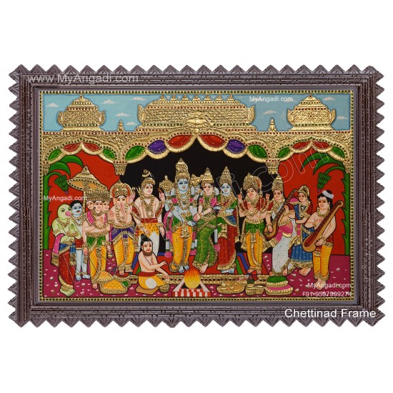 Srinivasa Kalyanam Tanjore Painting