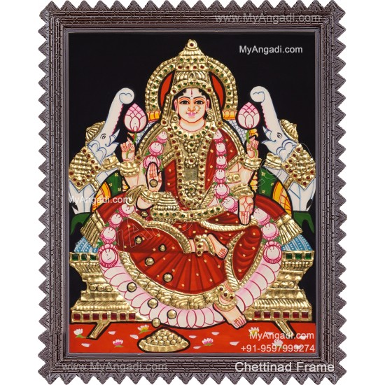 Gaja Lakshmi Tanjore Painting