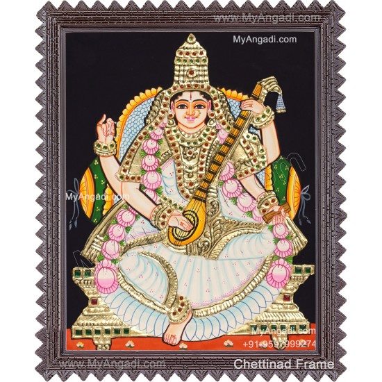 Saraswathi Tanjore Painting