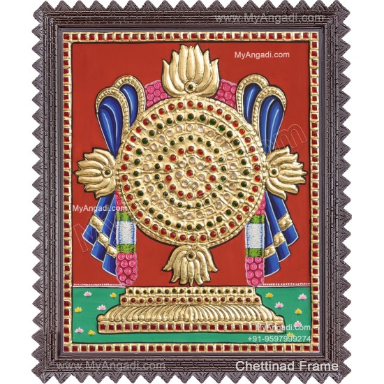 Chakram Tanjore Painting Chakram Tanjore Painting