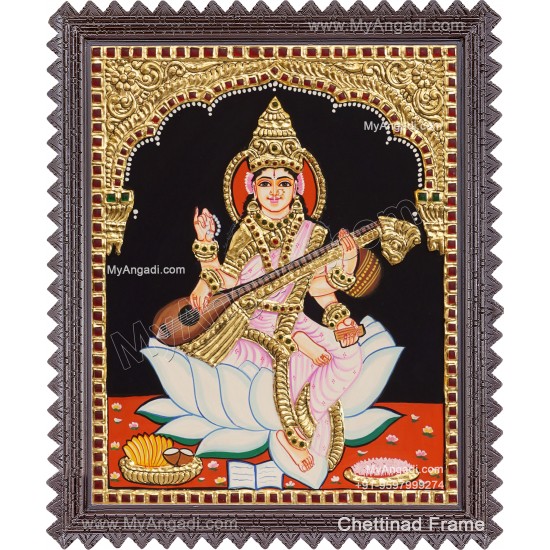 Saraswathi Tanjore Painting Saraswathi Tanjore Painting