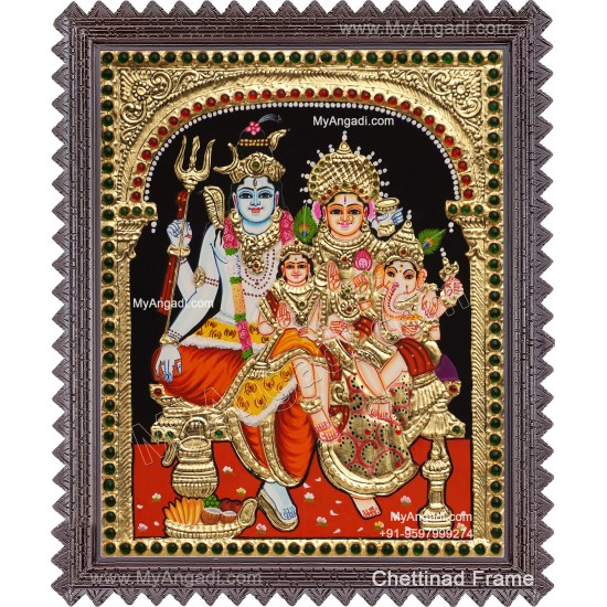 Shiva Family Tanjore Painting
