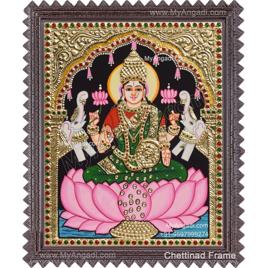 Gaja Lakshmi Tanjore Painting