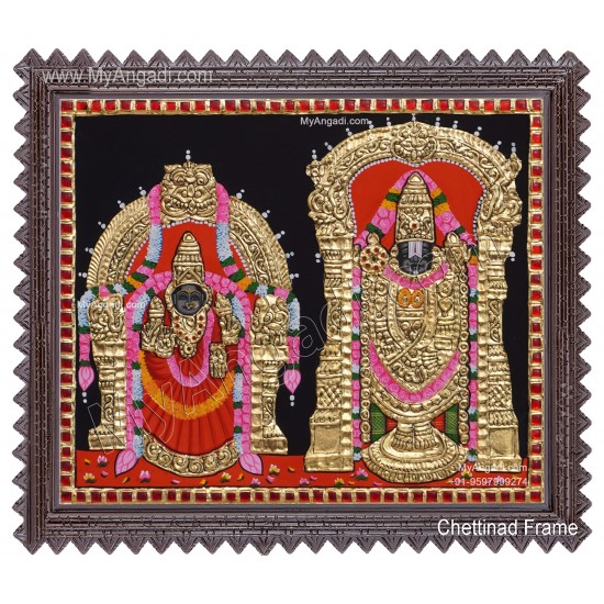 Perumal Thayar Tanjore Painting Perumal Thayar Tanjore Painting
