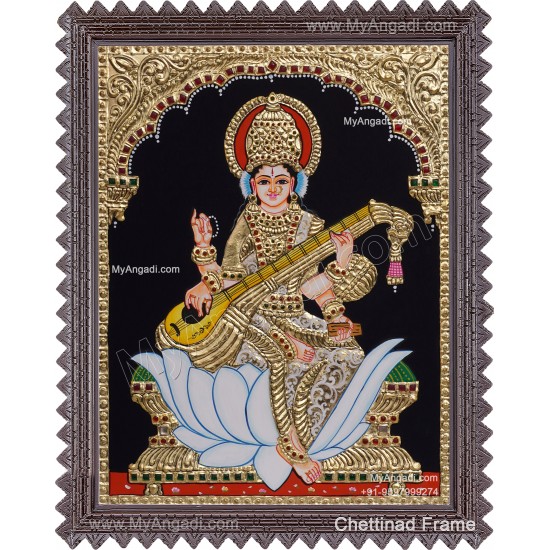 Saraswathi Tanjore Painting Saraswathi Tanjore Painting