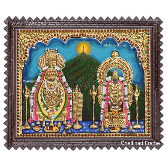 Annamalaiyar Unnamalaiyar Tanjore Painting Annamalaiyar Unnamalaiyar Tanjore Painting