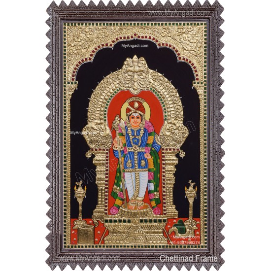 Palani Raja Alangara Murugar Tanjore Painting Palani Raja Alangara Murugar Tanjore Painting