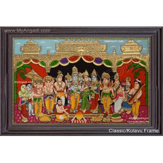Srinivasa Kalyanam Tanjore Painting