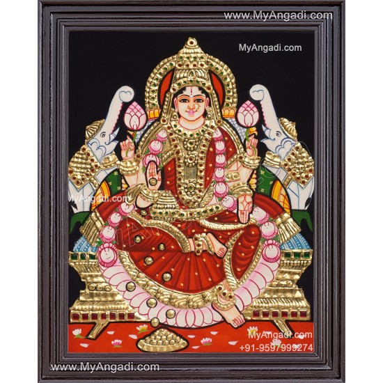 Gaja Lakshmi Tanjore Painting