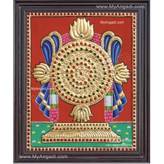  Chakram  Tanjore Painting