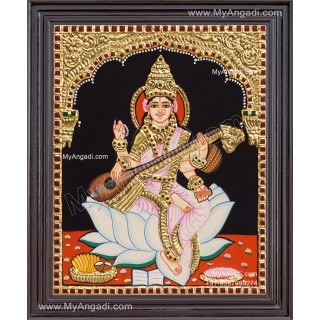 Saraswathi Tanjore Painting