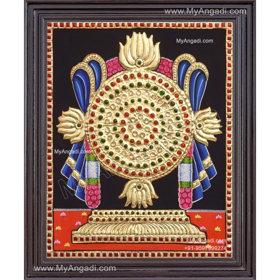 Chakram Tanjore Painting Chakram Tanjore Painting