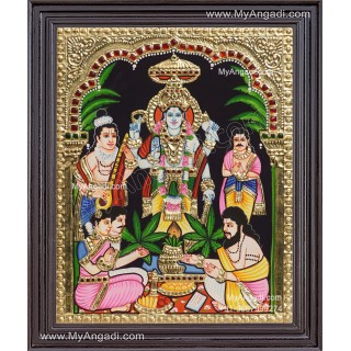 Sathya Narayana Swami Tanjore Painting