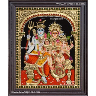 Shiva Family Tanjore Painting
