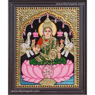 Gaja Lakshmi Tanjore Painting