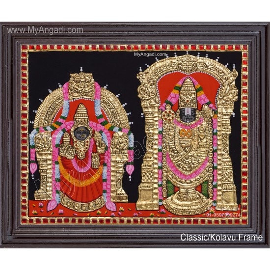 Perumal Thayar Tanjore Painting Perumal Thayar Tanjore Painting