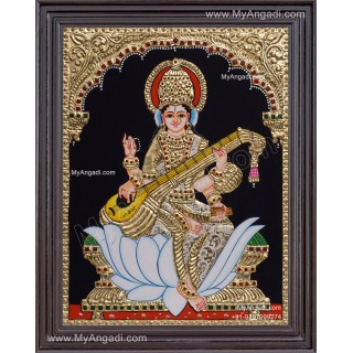 Saraswathi Tanjore Painting
