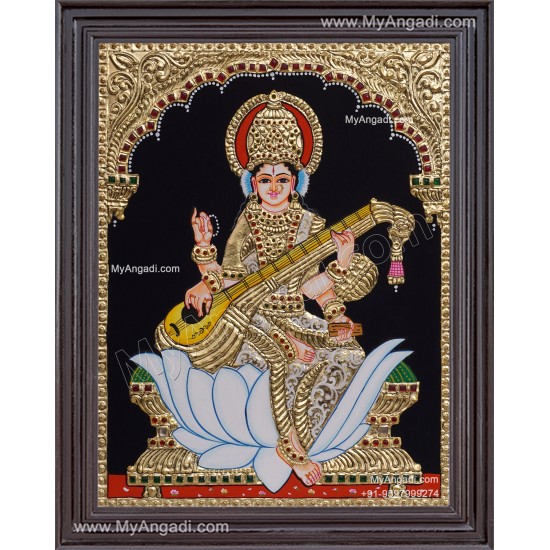 Saraswathi Tanjore Painting Saraswathi Tanjore Painting