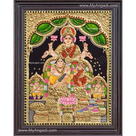 Kubera Lakshmi Tanjore Painting Kubera Lakshmi Tanjore Painting