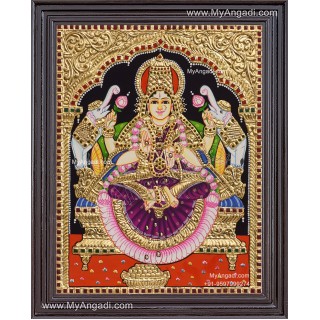 Gaja Lakshmi Tanjore Painting