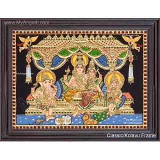 Shiva Family Tanjore Painting