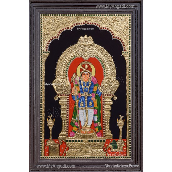 Palani Raja Alangara Murugar Tanjore Painting Palani Raja Alangara Murugar Tanjore Painting