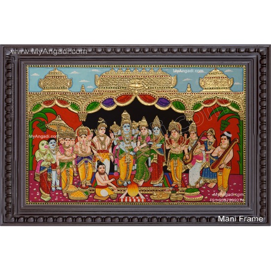 Srinivasa Kalyanam Tanjore Painting