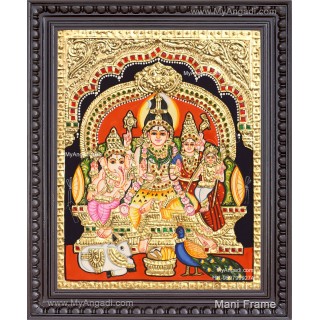 Shiva Family Tanjore Painting 