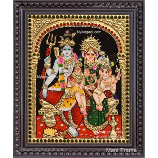 Siva Family Tanjore Painting