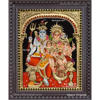 Shiva Family Tanjore Painting